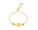 Frangipani Flower Bracelet, 2 Stone – Yellow Marble, Yellow Gold