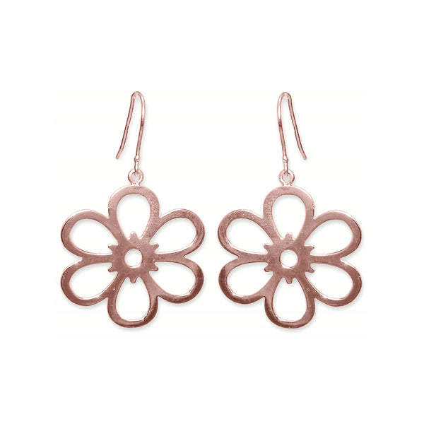 Open Daisy Earrings – Rose Gold