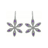 Agapanthus Earrings – Purple Amethyst, Sterling Silver