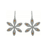 Agapanthus Earrings – Orange Citrine, Sterling Silver