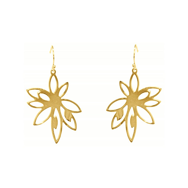 Bromelia Earrings – Yellow Gold