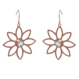 Namaqua Daisy Earrings – Blue Topaz, Rose Gold