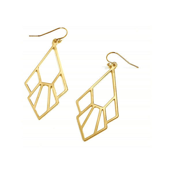 Tiger Lily Drop Flower Earrings – Yellow Gold