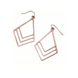 Bougainvillea Drop Flower Earrings – Rose Gold