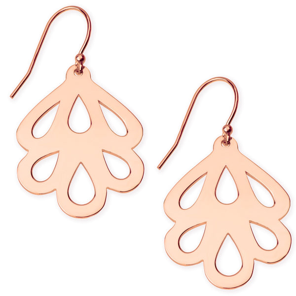 Lavender Flower Earrings – Rose Gold