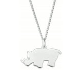 Rhino Necklace – Sterling Silver