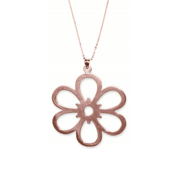 Open Daisy Necklace – Rose Gold