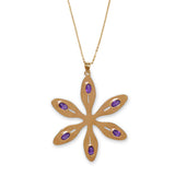 Agapanthus Necklace – Purple Amethyst, Yellow Gold