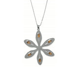 Agapanthus Necklace – Orange Citrine, Sterling Silver