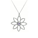 Namaqua Daisy Necklace – Purple Amethyst, Sterling Silver