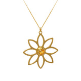 Namaqua Daisy Necklace – Orange Citrine, Yellow Gold