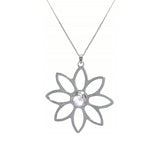 Namaqua Daisy Necklace – Rose Quartz, Sterling Silver