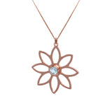Namaqua Daisy Necklace – Blue Topaz, Rose Gold