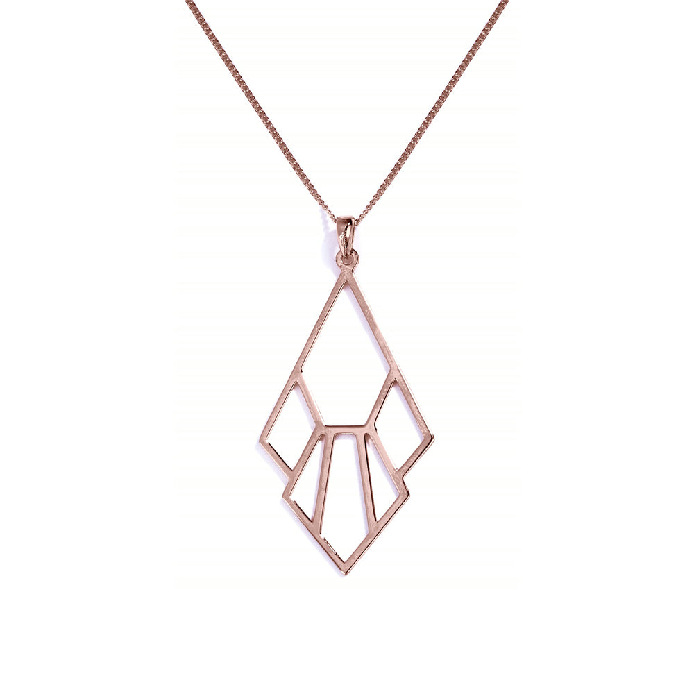 Tiger Lily Flower Necklace – Rose Gold