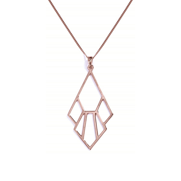 Tiger Lily Flower Necklace – Rose Gold