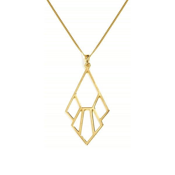 Tiger Lily Flower Necklace – Yellow Gold