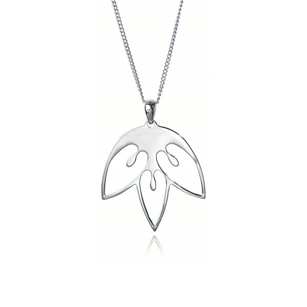 Tulip Flower Necklace – Sterling Silver