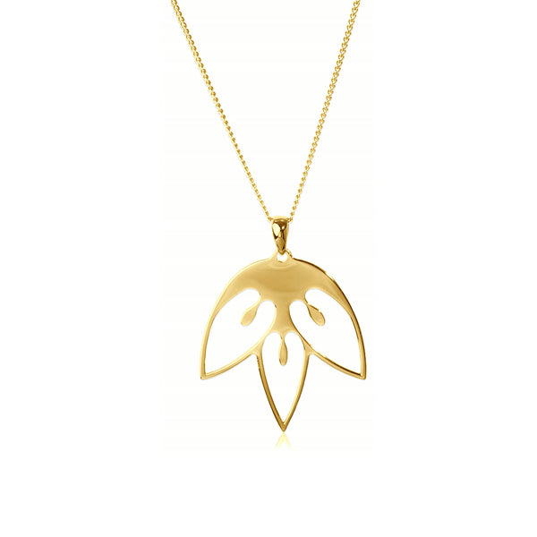 Tulip Flower Necklace – Yellow Gold