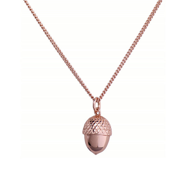 Acorn Necklace – Rose Gold