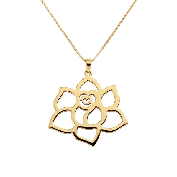 Rose Flower Necklace – Yellow Gold
