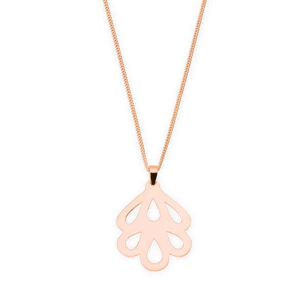 Lavender Flower Necklace – Rose Gold