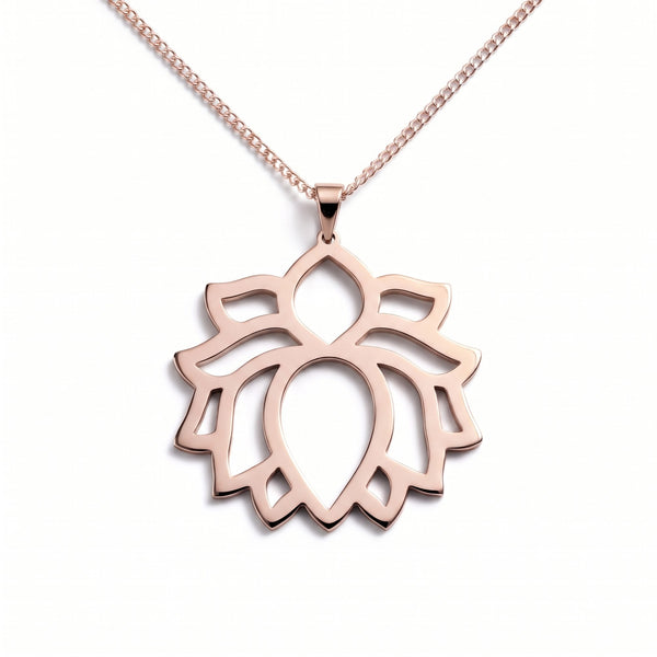 Lotus Flower Necklace – Rose Gold