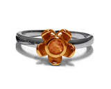 Forget Me Not Ring – Orange Citrine, Rose Gold