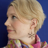 Agapanthus Earrings being worn