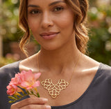 Freesia Big Necklace being worn