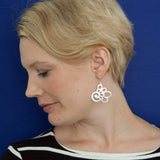 Hydrangea Earrings being worn