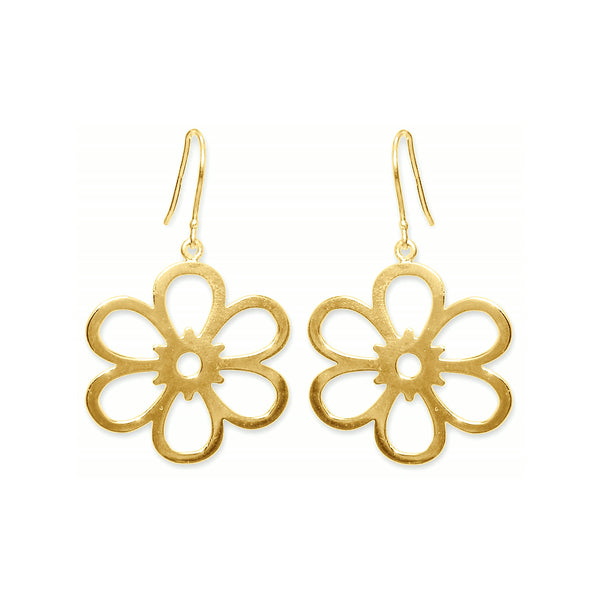 Open Daisy Earrings – Yellow Gold