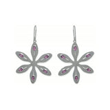 Agapanthus Earrings – Rose Quartz, Sterling Silver