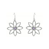Namaqua Daisy Earrings – Purple Amethyst, Sterling Silver