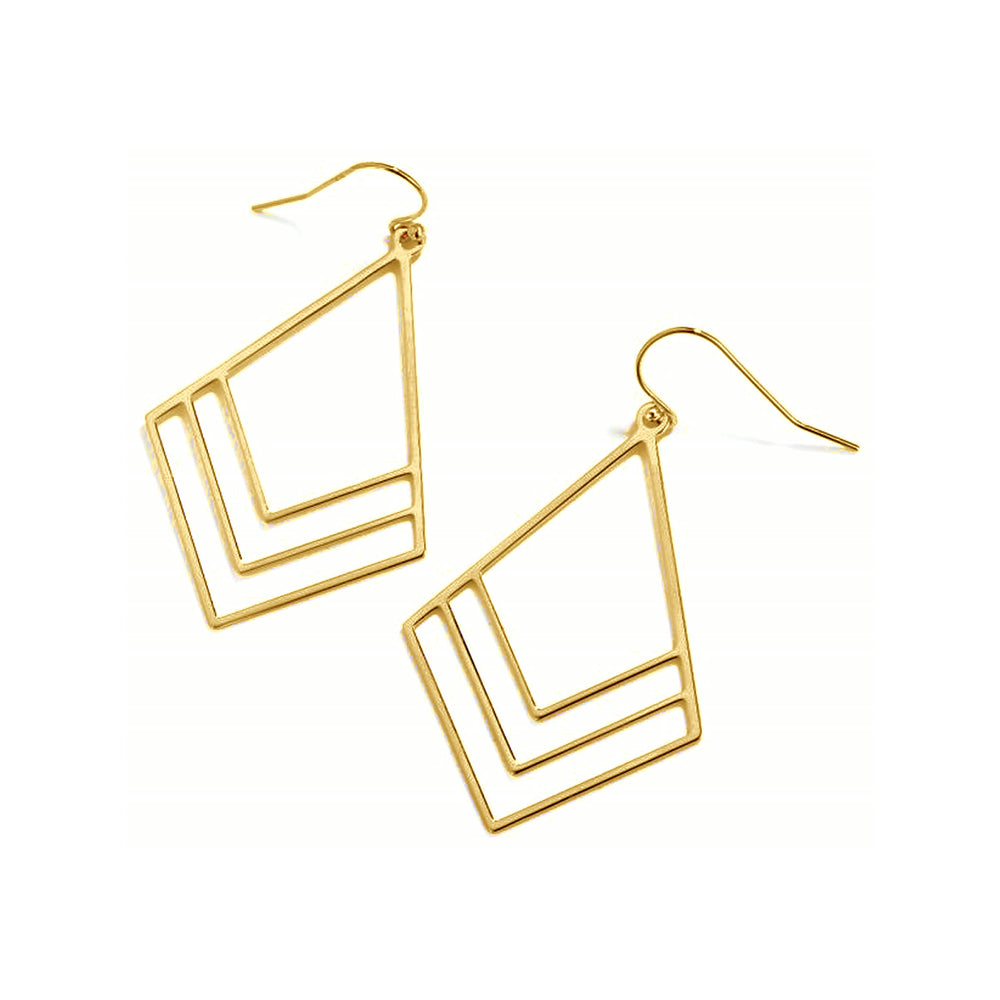 Bougainvillea Drop Flower Earrings – Yellow Gold