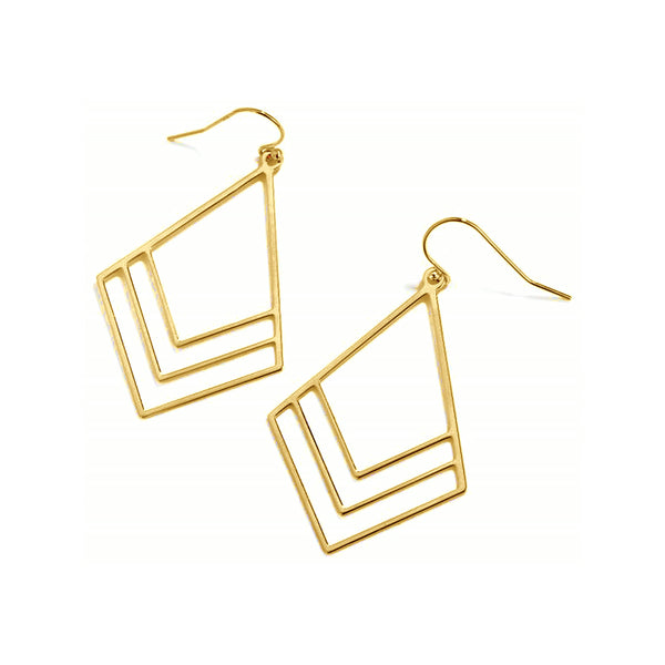 Bougainvillea Drop Flower Earrings – Yellow Gold