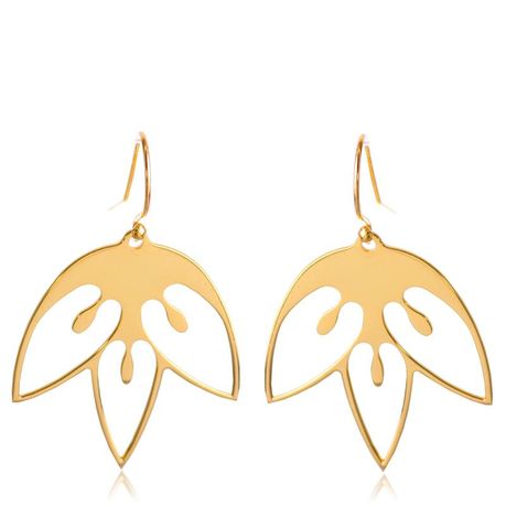 Tulip Flower Earrings – Yellow Gold