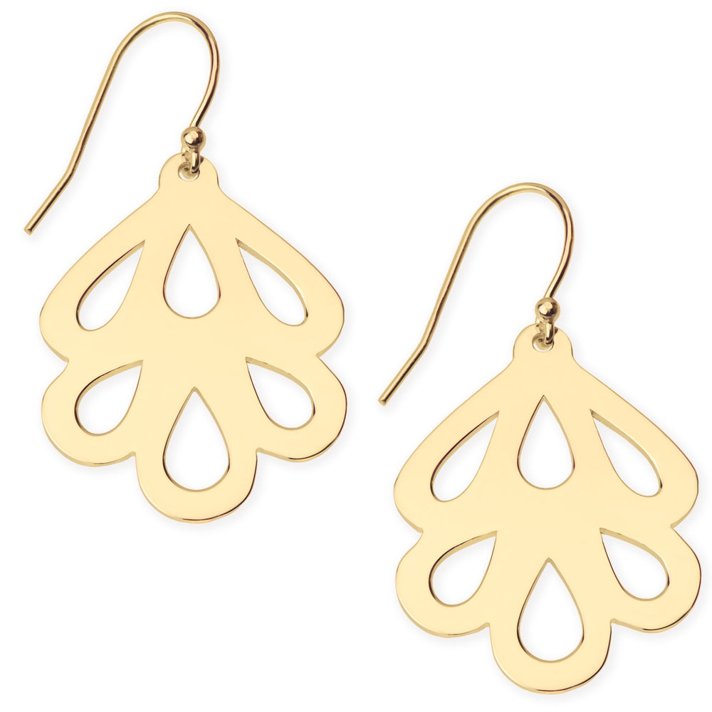 Lavender Flower Earrings – Yellow Gold