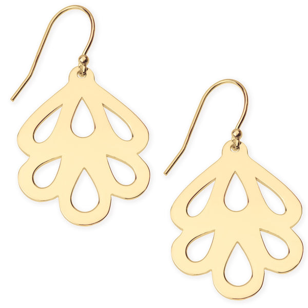 Lavender Flower Earrings – Yellow Gold
