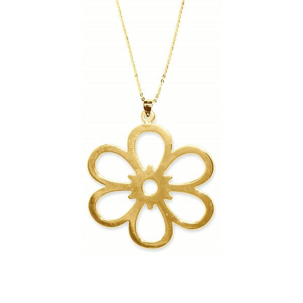 Open Daisy Necklace – Yellow Gold