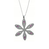 Agapanthus Necklace – Rose Quartz, Sterling Silver