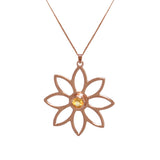 Namaqua Daisy Necklace – Orange Citrine, Rose Gold