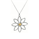 Namaqua Daisy Necklace – Orange Citrine, Sterling Silver