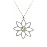 Namaqua Daisy Necklace – Green Peridot, Sterling Silver