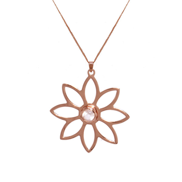 Namaqua Daisy Necklace – Rose Quartz, Rose Gold
