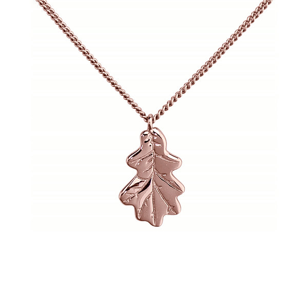 Oak Leaf Necklace – Rose Gold