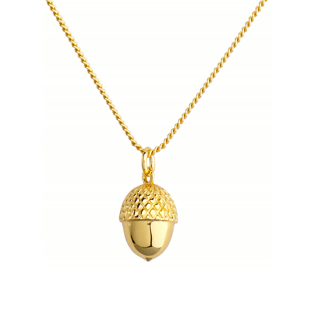 Acorn Necklace – Yellow Gold
