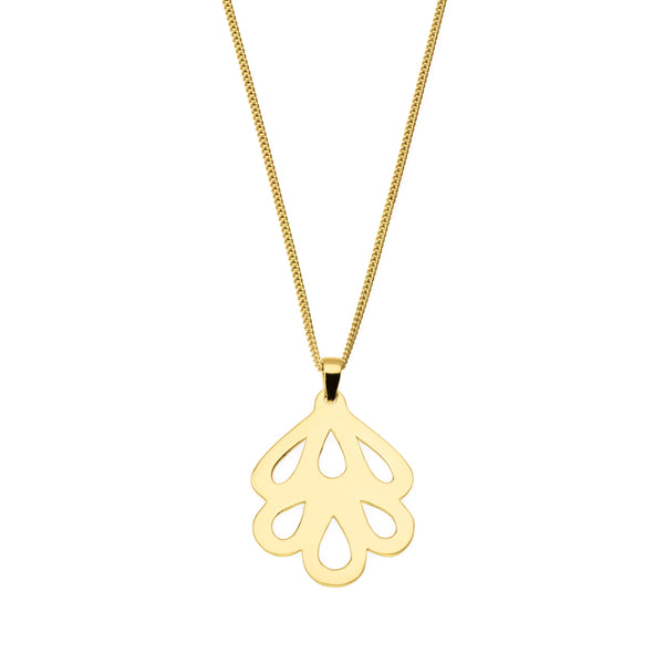 Lavender Flower Necklace – Yellow Gold