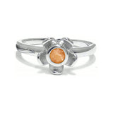 Forget Me Not Ring – Orange Citrine, Sterling Silver
