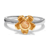 Forget Me Not Ring – Orange Citrine, Yellow Gold