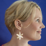 Agapanthus Earrings being worn